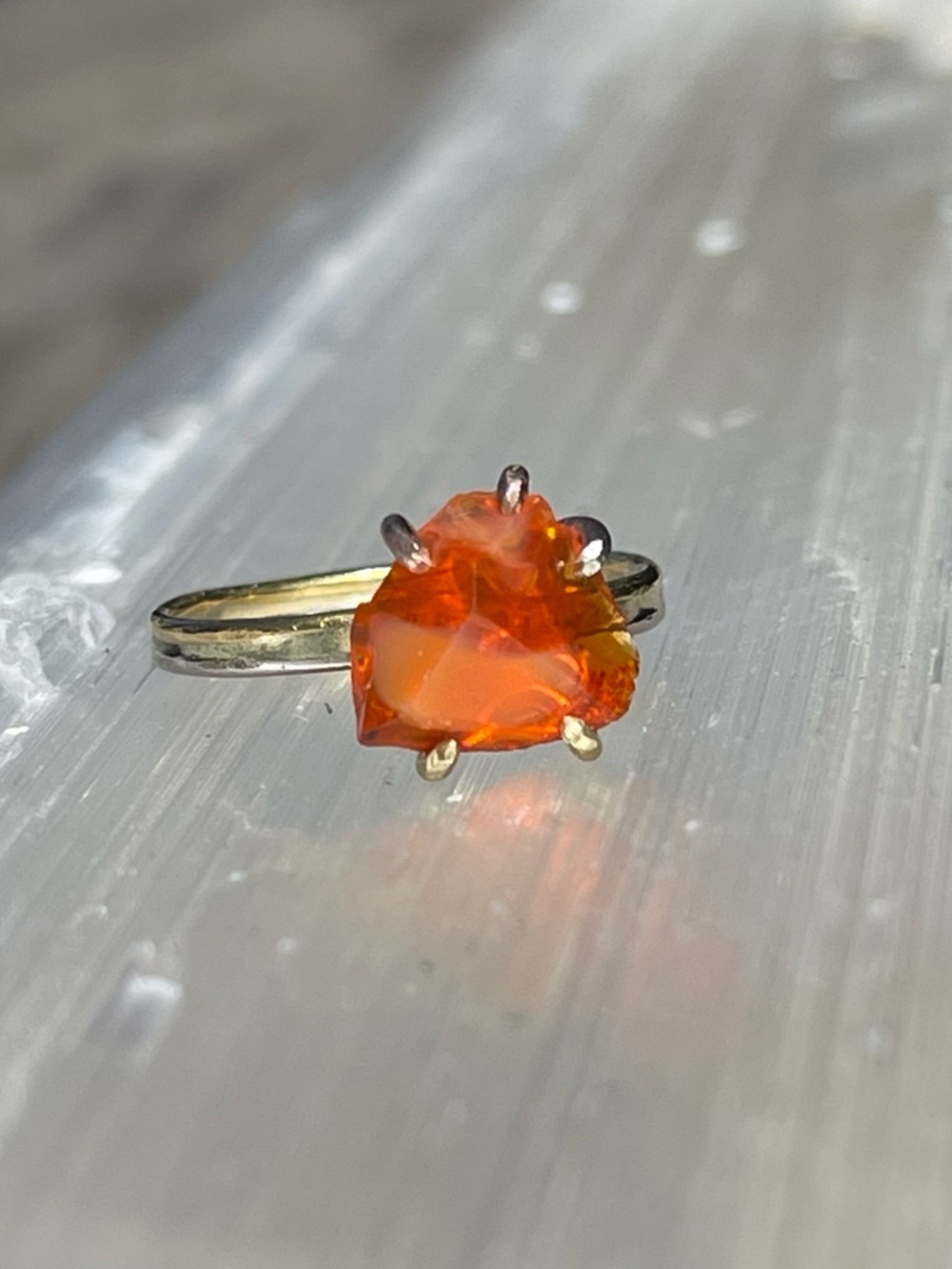 Variance Mexican Fire Opal Ring